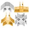 Anodized Aluminum Connectors for 1/2" Glass - Glass Connectors and Glass Clamps