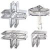 Clear Plastic Glass Connectors - Glass Connectors and Glass Clamps