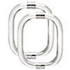 CRL 8" Back-to-Back Acrylic Smooth Pull Handles