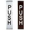 CRL Push Sign - Etched Aluminum