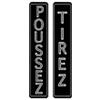 CRL Vertical Push-Pull Sign Set Decals - French