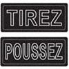 CRL Horizontal Push-Pull Sign Set Decals - French