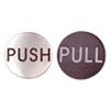 CRL Circular Push/Pull Sign Set - Etched Aluminum