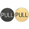 CRL Circular Pull Sign - Etched Brass