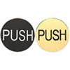CRL Circular Push Sign - Etched Brass