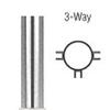 CRL PP08 Series 18" 3-Way Posts