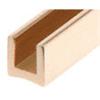Radiused Back Brass U-Channel for 1/4" Glass