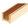 Radiused Back Brass U-Channel for 3/8" Glass
