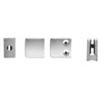 Z-Series Small Square Stainless Steel Glass Clamps for 1/4" Glass