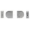Z-Series Round Type Flat Base Zinc Clamps for 1/4" and 5/16" Glass