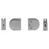 Z-Series Round Type Flat Base Zinc Clamps for 3/8" Glass