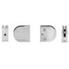 Z-Series Round Type Flat Base Stainless Steel Clamps for 1/4" and 5/16" Glass