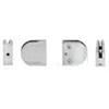 Z-Series Round Type Flat Base Stainless Steel Clamps for 3/8" Glass