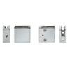 Z-Series Square Type Flat Base Stainless Steel Clamps for 1/2" Glass
