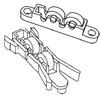 STB Brass Window Roller Assembly