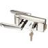 CRL PTH Series Glass Mounted Latch with Lock and Thumbturn