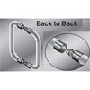 Mirart Smooth Back-to-Back Shower Door Pulls - 1 in Diameter