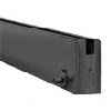 CRL 4" Square Door Rails for 3/8" Glass with Lock - 35-3/4" Length 