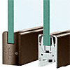 4" Square Door Rails for 3/8" Glass With Lock - Custom Length
