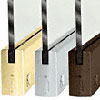 4" Square Door Rails for 3/4" Glass With Lock - 35-3/4" Long