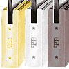 4" Square Door Rails for 3/8" Glass Without Lock - Custom Length