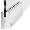 6" Square Door Rails for 1/2" Glass with Locks - Custom Lengths