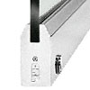 4" Tapered Door Rails for 3/4" Glass with Lock - Custom Length