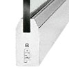 4" Tapered Door Rails for 3/4" Glass without Lock - Custom Length