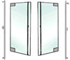 DB130 Glass Mount Handles