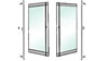 DB132 Glass Mount Handles