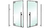 DB140 Glass Mount Handles