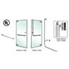 Brushed Stainless PA100 Glass Mount Handles
