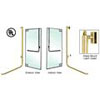 Satin Brass PA100 Glass Mount Handles
