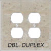Stonique Double Duplex Outlet Covers