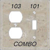 Stonique Duplex and Toggle Combination Plate Covers