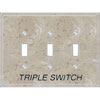Stonique Triple Toggle Switch Plate Covers