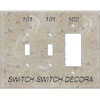 Stonique 2X Toggle Switch and Decora Combination Plate Covers 