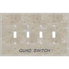 Stonique Quadruple Toggle Switch Plate Covers