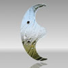 Venetian Cast Glass Shower Enclosure Handle, Crescent Wave Style