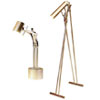 Desk, Nightstand, and Floor Lamps