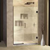 Dreamline Unidoor Plus Shower Doors with Half-Frosted Glass Door - 45"-53" Width Range