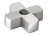 CRL 3/8" Glass 4-Way Hubs