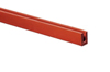 Red Extreme-Temperature Silicone Rubber U-Channel