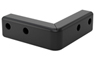 Unthreaded-Hole Plastic White and Black Angle Bumper