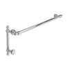 Sonata Cuttable Towel Bar and Pull Shower Door Combination with Rosettes