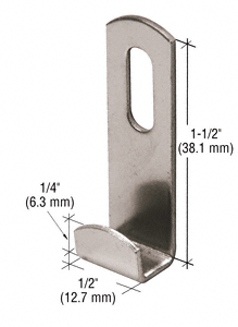C.R. Laurence CRL 3/8&quot; Slotted Round Lip Mirror Clips - Package | 062C38