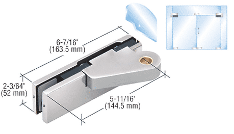 C.R. Laurence CRL Polished Stainless Left Offset Top Door Patch Fitting | 0PF20LPS