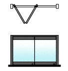 C.R. Laurence CRL Black 2-Panel Overhead Track Bi-Fold Door Configuration | 0TB2BL