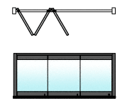 C.R. Laurence CRL Black 3-Panel Overhead Track Full Leaf Bi-Fold Door Configuration | 0TB3BL