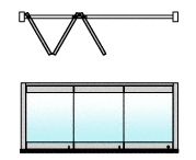 C.R. Laurence CRL Satin Anodized 3-Panel Overhead Track Full Leaf Bi-Fold Door Configuration | 0TB3SA